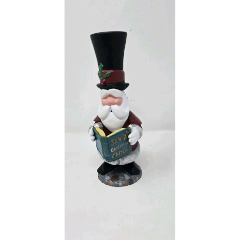 Vtg 1994 Santa figurine J. Adams the north pole caroling‎ society holding book